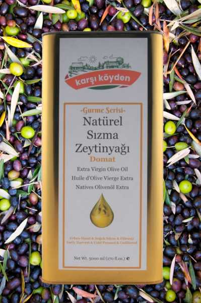 Karşı Köyden Gurme Serisi Erken Hasat Domat Natürel Sızma Zeytinyağı (5000ml - Teneke)