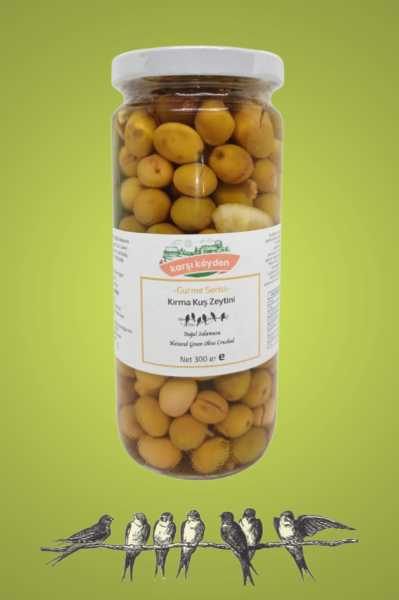 Karşı Köyden Gurme Serisi Kırma Kuş Zeytini - Edremit (400gr - Cam Kavanoz)