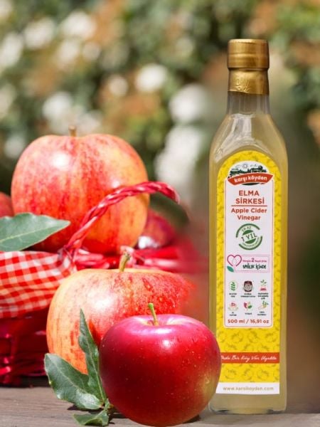 Karşı Köyden Doğal Fermantasyon Elma Sirkesi, Apple Cider Vinegar, 500 ml