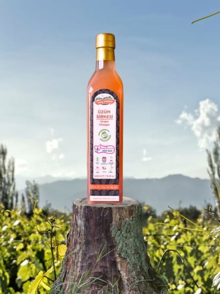 Karşı Köyden Doğal Fermantasyon Üzüm Sirkesi, Grape Vinegar, 500 ml / 16,91 oz