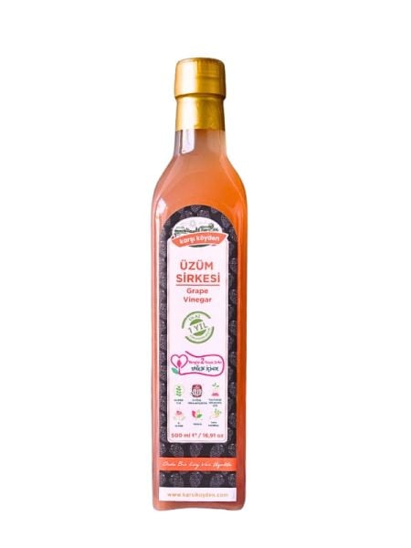 Karşı Köyden Doğal Fermantasyon Üzüm Sirkesi, Grape Vinegar, 500 ml / 16,91 oz