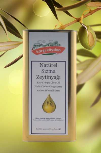 Karşı Köyden Olgun Hasat  Natürel Sızma Zeytinyağı (5000ml - Teneke Kutu)