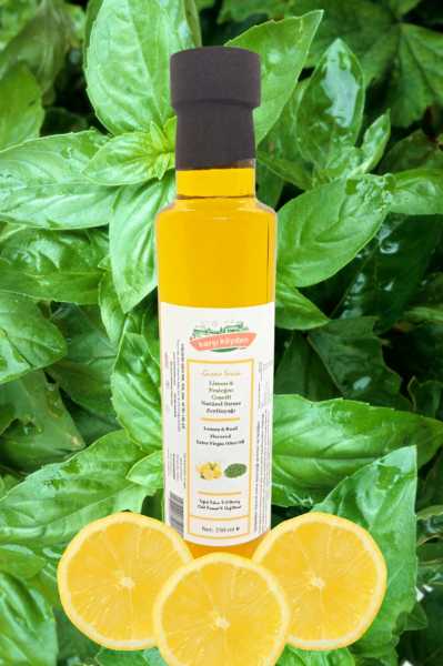 Karşı Köyden Gurme Serisi Limon & Fesleğen Çeşnili Natürel Sızma Zeytinyağı - 250ml
