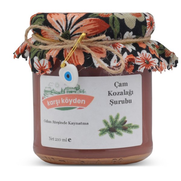 Karşı Köyden Çam Kozalağu Şurubu - Az Şekerli - 210 ml