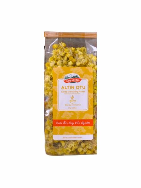 Karşı Köyden Altın Otu, Ölmez Çiçek,  Kudama, Sandy Everlasting Flower, Helichrysum Arenarium, 25 g