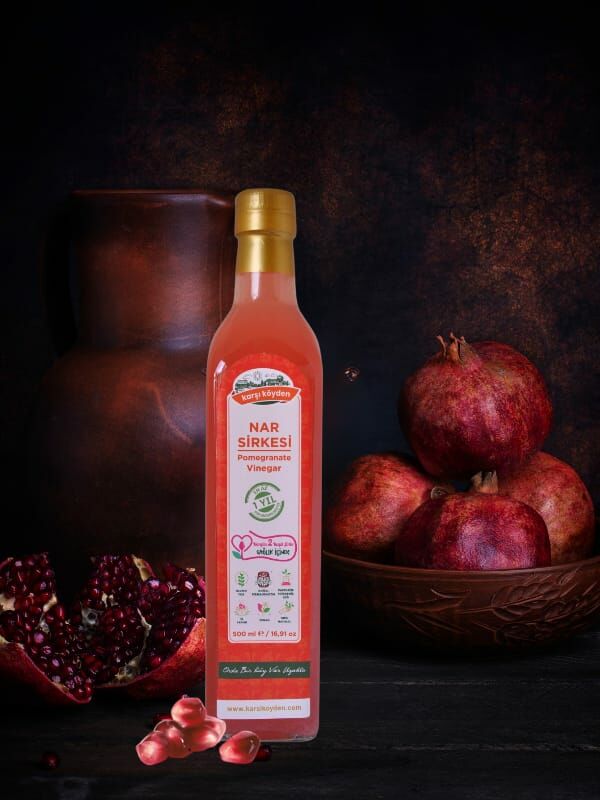 Karşı Köyden Doğal Fermantasyon Nar Sirkesi, Pomegranate Vinegar, 500 ml / 16,91 oz