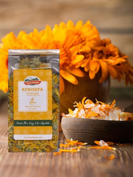 Karşı Köyden Aynısefa, Aynısafa, Tıbbi Nergiz, Portakal Nergisi, Portakal Çiçeği, Pot Marigold, Calendula officinalis L., 25 g