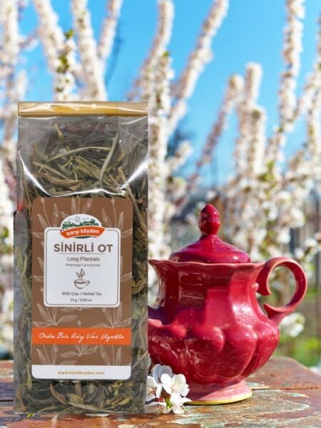 Karşı Köyden Sinirli Ot, Sinir Otu, Damarlı Ot, Bağa Yaprağı, Long Plantain, Plantago lanceolata L., 25 g